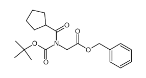 benzyl 2-(tert-butoxycarbonylcyclopentanecarbonylamino)acetate结构式