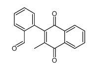 2-(3-methyl-1,4-dioxonaphthalen-2-yl)benzaldehyde结构式