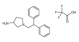1-(2,2-diphenylethyl)pyrrolidin-3-amine,2,2,2-trifluoroacetic acid结构式