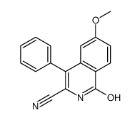 6-methoxy-1-oxo-4-phenyl-2H-isoquinoline-3-carbonitrile Structure