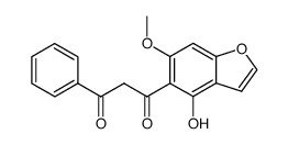 1-(4-hydroxy-6-methoxy-benzofuran-5-yl)-3-phenyl-propane-1,3-dione结构式