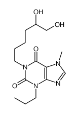 1-(5,6-dihydroxyhexyl)-7-methyl-3-propyl-purine-2,6-dione structure