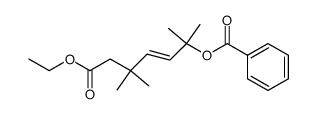 (E)-7-ethoxy-2,5,5-trimethyl-7-oxohept-3-en-2-yl benzoate Structure