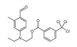 2-[ethyl(4-formyl-3-methylphenyl)amino]ethyl 3-(trichloromethyl)benzoate结构式