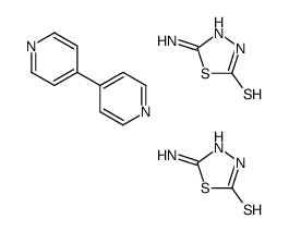 5-amino-3H-1,3,4-thiadiazole-2-thione,4-pyridin-4-ylpyridine结构式