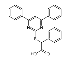 2-(4,6-diphenylpyrimidin-2-yl)sulfanyl-2-phenylacetic acid结构式