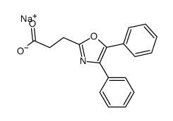 4,5-diphenyl-2-oxazolepropionic acid sodium salt结构式