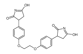 3-[4-[2-[4-(2,5-dioxopyrrolidin-3-yl)phenoxy]ethoxy]phenyl]pyrrolidine-2,5-dione Structure