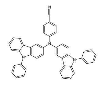 4-[bis(9-phenylcarbazol-3-yl)amino]benzonitrile Structure