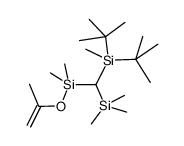 1-Di-tert-butylmethylsilyl-2,2-dimethyl-4-methylen-1-trimethylsilyl-3-oxa-2-silapentan结构式