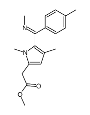 (1,4-Dimethyl-5-{[(E)-methylimino]-p-tolyl-methyl}-1H-pyrrol-2-yl)-acetic acid methyl ester Structure