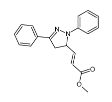 trans-3-(1,3-Diphenyl-2-pyrazolin-5-yl)acrylsaeure-methylester Structure