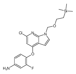 4-((6-chloro-1-((2-(trimethylsilyl)ethoxy)methyl)-1H-pyrrolo[2,3-b]pyridin-4-yl)oxy)-3-fluoroaniline Structure