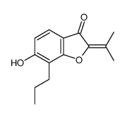 6-hydroxy-2-propan-2-ylidene-7-propyl-1-benzofuran-3-one Structure