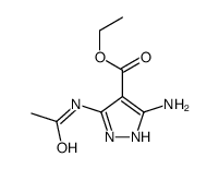 ethyl 3-acetamido-5-amino-1H-pyrazole-4-carboxylate结构式