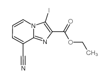 8-氰基-3-碘咪唑并[1,2-a]吡啶-2-羧酸乙酯结构式