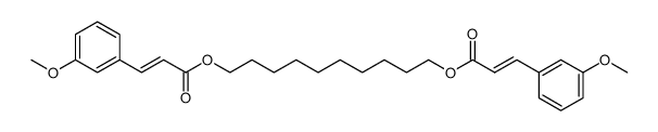 (E)-3-(3-Methoxy-phenyl)-acrylic acid 10-[(E)-3-(3-methoxy-phenyl)-acryloyloxy]-decyl ester结构式