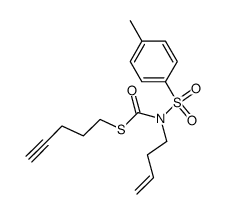 S-(4-pentynyl) N-3-butenyl-N-[(4-methylphenyl)sulfonyl]carbamothioate Structure