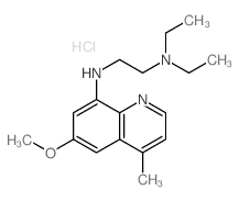1,2-Ethanediamine,N1,N1-diethyl-N2-(6-methoxy-4-methyl-8-quinolinyl)-, hydrochloride (1:2) structure