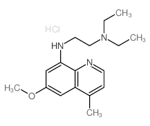 1,2-Ethanediamine,N1,N1-diethyl-N2-(6-methoxy-4-methyl-8-quinolinyl)-, hydrochloride (1:2)结构式