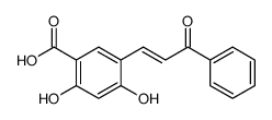 2,4-dihydroxy-5-(3-oxo-3-phenylprop-1-enyl)benzoic acid Structure