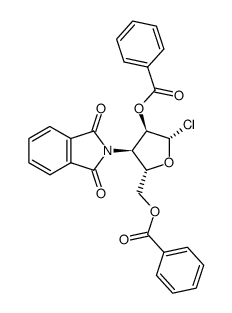 di-O-benzoyl-3-phthalimido-3-deoxy-β-D-ribofuranosyl chloride结构式