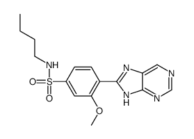 N-butyl-3-methoxy-4-(7H-purin-8-yl)benzenesulfonamide结构式