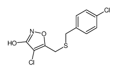 4-chloro-5-[(4-chlorophenyl)methylsulfanylmethyl]-1,2-oxazol-3-one Structure