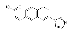 3-(7-imidazol-1-yl-5,6-dihydronaphthalen-2-yl)prop-2-enoic acid结构式