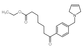 ETHYL 7-OXO-7-[4-(3-PYRROLINOMETHYL)PHENYL]HEPTANOATE Structure