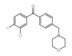 3-CHLORO-4-FLUORO-4'-MORPHOLINOMETHYL BENZOPHENONE Structure