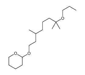 2-(3,7-dimethyl-7-propoxyoctoxy)oxane结构式