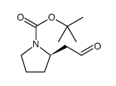 1-Pyrrolidinecarboxylic acid, 2-(2-oxoethyl)-, 1,1-dimethylethyl ester, (2R)结构式
