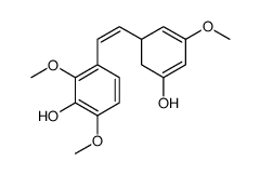 3-[(E)-2-(5-hydroxy-3-methoxy-1-cyclohexa-2,4-dienyl)ethenyl]-2,6-dime thoxy-phenol结构式