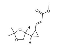 (E)-3-[(1S,2R)-2-((S)-2,2-dimethyl[1,3]dioxolan-4-yl)cyclopropyl]acrylic acid methyl ester结构式