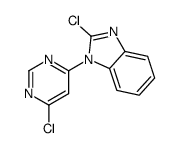 2-chloro-1-(6-chloropyrimidin-4-yl)benzimidazole Structure