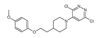 3,6-dichloro-4-[4-[2-(4-methoxyphenoxy)ethyl]piperidin-1-yl]pyridazine结构式