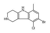 8-bromo-9-chloro-6-methyl-2,3,4,5-tetrahydro-1H-pyrido[4,3-b]indole结构式