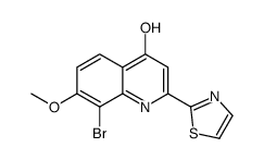 8-bromo-7-methoxy-2-(1,3-thiazol-2-yl)-1H-quinolin-4-one结构式