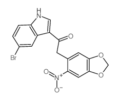 1-(5-bromo-1H-indol-3-yl)-2-(6-nitrobenzo[1,3]dioxol-5-yl)ethanone结构式