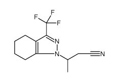1H-Indazole-1-propanenitrile, 4,5,6,7-tetrahydro-β-methyl-3-(trifluoromethyl)结构式