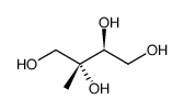 1,2,3,4-Butanetetrol, 2-methyl-, (2R,3S)结构式