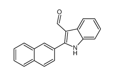 2-(2-萘基)-1H-吲哚-3-甲醛结构式