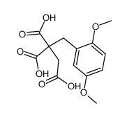 trimethyl-3-(2,5-dimethoxyphenyl)-1,2,2-propanetricarboxylic acid结构式
