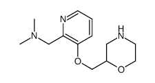 N,N-dimethyl-1-[3-(morpholin-2-ylmethoxy)pyridin-2-yl]methanamine结构式