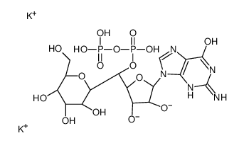 Guanosine 5'-(trihydrogen diphosphate), mono-alpha-d-mannopyranosyl ester, dipotassium salt结构式