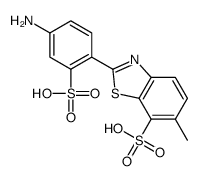 2-(4-aminosulphophenyl)-6-methylbenzothiazole-7-sulphonic acid Structure