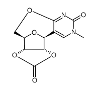 4,5'-anhydro-1-methyl-5-(2',3'-O-carbonyl-β-D-ribofuranosyl)uracil Structure