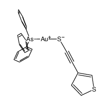 [Au(3-C4H3S-CC-S)(AsPh3)] Structure