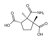 (1R)-2t-carbamoyl-1,2c-dimethyl-cyclopentane-1r,3c-dicarboxylic acid结构式